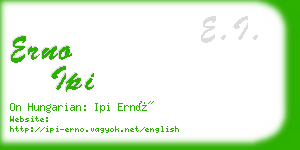 erno ipi business card